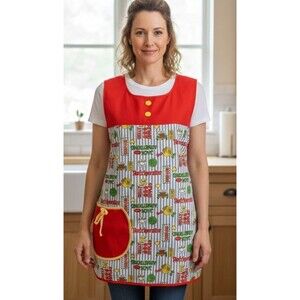 Lot of 7 Vintage 50s-80s Colorful Embroidered Full & Half Kitchen Baking Aprons